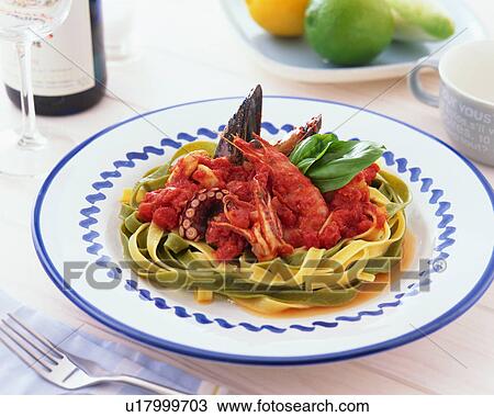 Seafood spaghetti View Large Photo Image Stock Image - Seafood spaghetti. Fotosearch