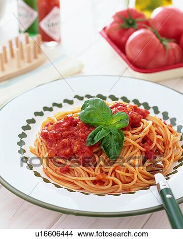 Picture - Tomato Spaghetti. Fotosearch
