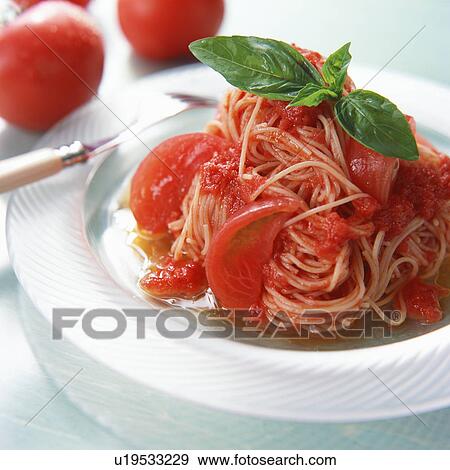 Tomato Spaghetti View Large Photo Image Stock Photo - Tomato Spaghetti. Fotosearch