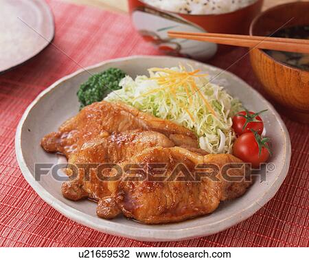Grilled pork with ginger View Large Photo Image Stock Image - Grilled pork with ginger. Fotosearch