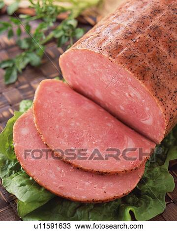 Stock Image - Ham with pepper. Fotosearch