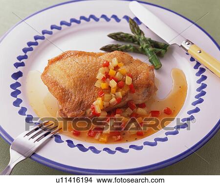 Picture - Sauteed chicken. Fotosearch