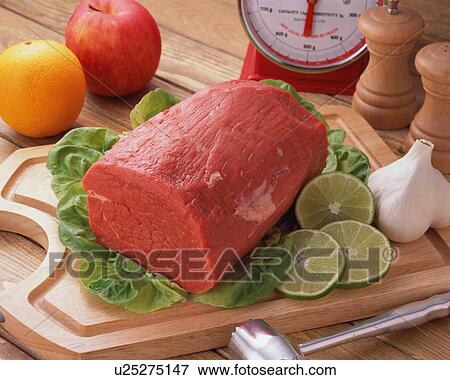 Uncooked beef block View Large Photo Image Stock Photo - Uncooked beef block. Fotosearch