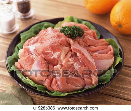 Uncooked chicken in a plate View Large Photo Image Stock Photograph - Uncooked chicken in a plate. Fotosearch