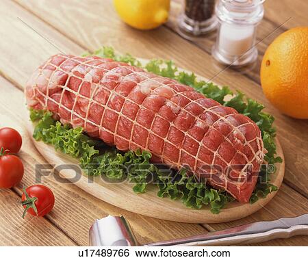 Uncooked pork block View Large Photo Image Stock Photograph - Uncooked pork block. Fotosearch