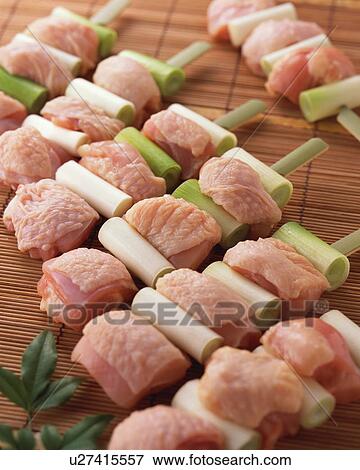 Uncooked yakitori View Large Photo Image Stock Photo - Uncooked yakitori. Fotosearch
