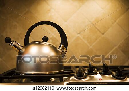 Contemporary Stainless Steel Teapot View Large Photo Image Stock Photo - Contemporary Stainless Steel Teapot. Fotosearch
