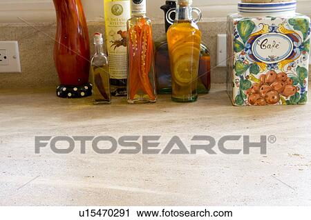 Stock Image - Detail of various cookin oils.. Fotosearch
