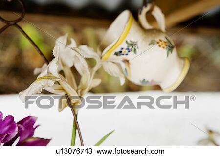 Stock Image - Handpainted Ceramic Mug. Fotosearch