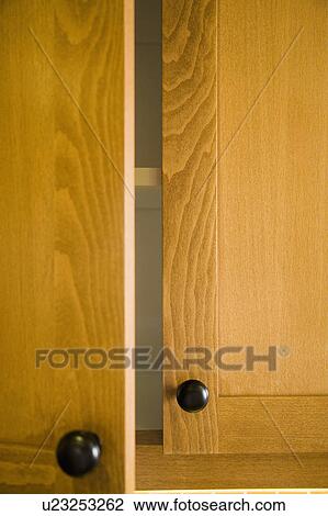 Stock Image - Kitchen cabinet detail. Fotosearch