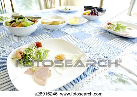 Breakfast scene View Large Photo Image Stock Photograph - Breakfast scene. Fotosearch