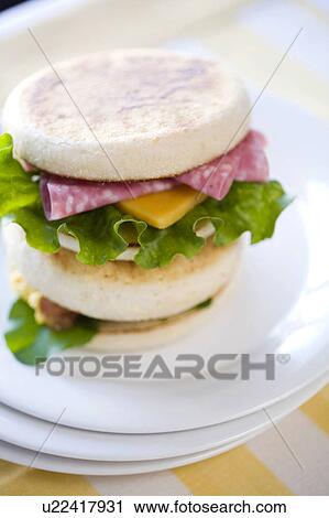 English muffin sandwich View Large Photo Image Stock Image - English muffin sandwich. Fotosearch