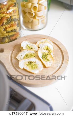 Garlic toast View Large Photo Image Stock Photo - Garlic toast. Fotosearch