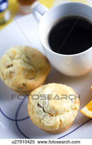 Stock Photography - Muffin with raisin. Fotosearch