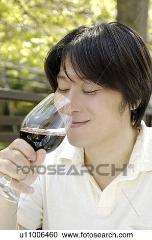 Stock Image - Wine tasting. Fotosearch