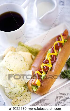Stock Image - Hot dog. Fotosearch