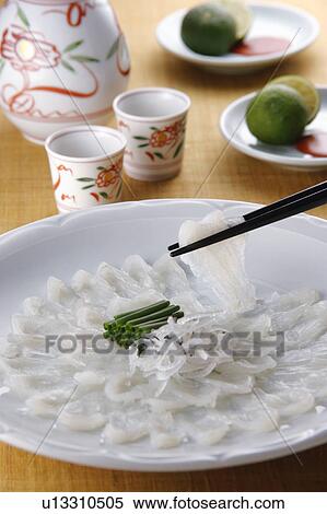 Stock Photography - Balloon Fish Sashimi. Fotosearch