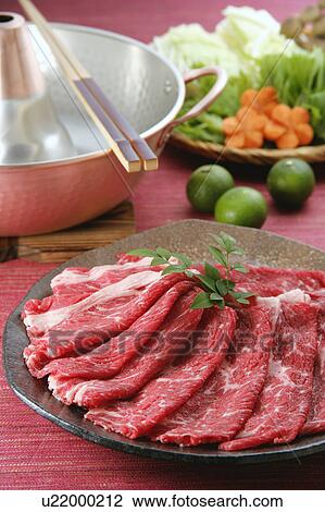 Stock Image - Beef Shabu Shabu. Fotosearch