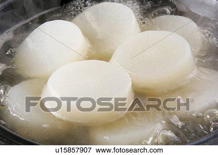 Stock Photo - Boiled Daikon Radish. Fotosearch