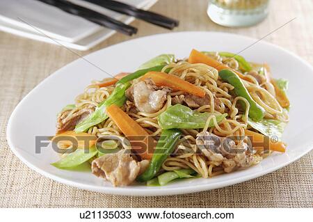 Fried Japanese noodles View Large Photo Image Stock Image - Fried Japanese noodles. Fotosearch