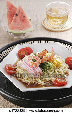 Japanese cold noodles View Large Photo Image Stock Image - Japanese cold noodles. Fotosearch