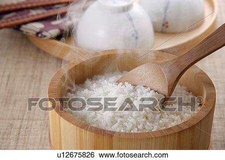 Steamed rice in a bamboo tub View Large Photo Image Stock Photograph - Steamed rice in a bamboo tub. Fotosearch