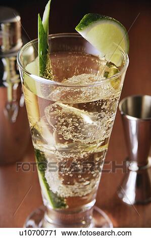 Stock Image - Glass of cocktail. Fotosearch