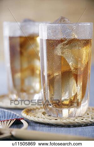Two glasses of barley tea View Large Photo Image Stock Photo - Two glasses of barley tea. Fotosearch