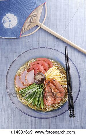 Japanese cold noodles View Large Photo Image Stock Photo - Japanese cold noodles. Fotosearch