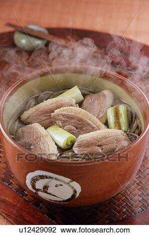 Soba with duck meat View Large Photo Image Stock Image - Soba with duck meat. Fotosearch