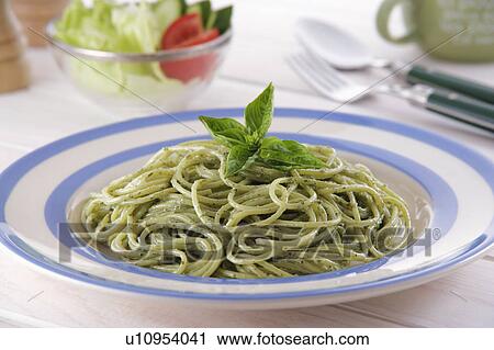 Spaghetti Genovese View Large Photo Image Stock Image - Spaghetti Genovese. Fotosearch