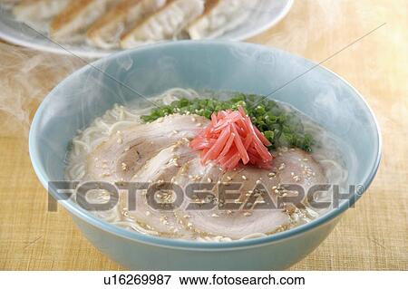 Tonkotsu noodles View Large Photo Image Stock Photo - Tonkotsu noodles. Fotosearch