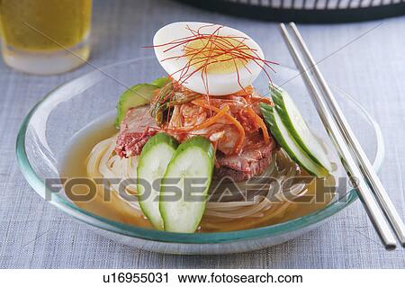 Korean cold noodles View Large Photo Image Stock Image - Korean cold noodles. Fotosearch