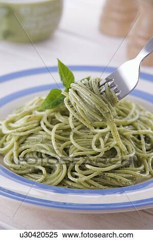Spaghetti Genovese View Large Photo Image Stock Photography - Spaghetti Genovese. Fotosearch