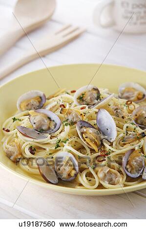 Spaghetti with clams View Large Photo Image Stock Image - Spaghetti with clams. Fotosearch