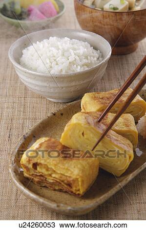 Stock Image - Japanese traditional breakfast. Fotosearch