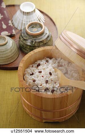 Steamed rice in a bamboo tub View Large Photo Image Picture - Steamed rice in a bamboo tub. Fotosearch
