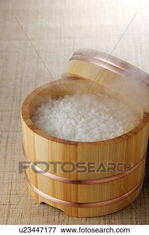 Steamed rice in a bamboo tub View Large Photo Image Stock Photo - Steamed rice in a bamboo tub. Fotosearch