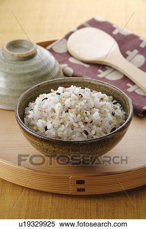 Steamed rice in a rice bowl View Large Photo Image Stock Photography - Steamed rice in a rice bowl. Fotosearch