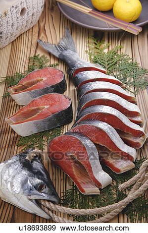 Salted salmon View Large Photo Image Stock Photo - Salted salmon. Fotosearch