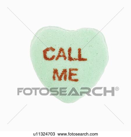 Green candy heart that reads call me against white background. View Large Photo Image Stock Image - Green candy heart that reads call me against white background.. Fotosearch
