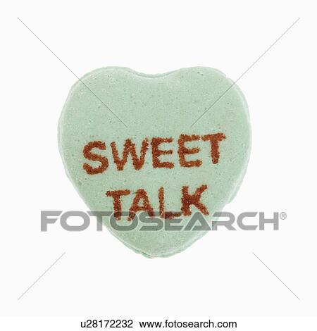 Green candy heart that reads sweet talk against white background. View Large Photo Image Stock Image - Green candy heart that reads sweet talk against white background.. Fotosearch