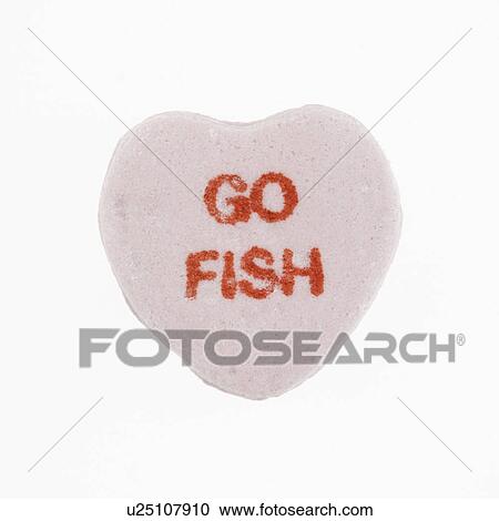 Purple candy heart that reads go fish against white background. View Large Photo Image Stock Image - Purple candy heart that reads go fish against white background.. Fotosearch
