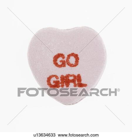 Purple candy heart that reads go girl against white background. View Large Photo Image Stock Image - Purple candy heart that reads go girl against white background.. Fotosearch