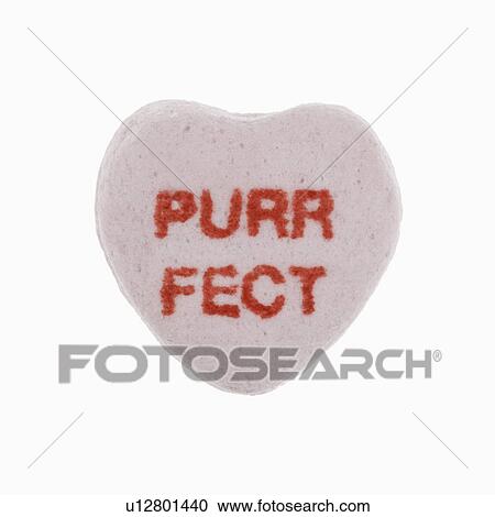 Purple candy heart that reads purrfect against white background. View Large Photo Image Stock Image - Purple candy heart that reads purrfect against white background.. Fotosearch