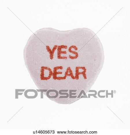 Purple candy heart that reads yes dear against white background. View Large Photo Image Stock Image - Purple candy heart that reads yes dear against white background.. Fotosearch