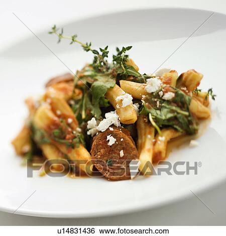 Still life of gourmet pasta meal with professional presentation. View Large Photo Image Stock Photograph - Still life of gourmet pasta meal with professional presentation.. Fotosearch