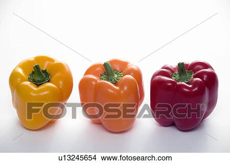 Three fresh bell peppers View Large Photo Image Picture - Three fresh bell peppers. Fotosearch