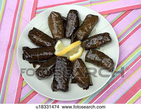 Picture - Stuffed vine leaves. Fotosearch