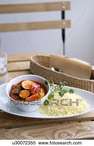 Stock Photography - Couscous and Ratatouille. Fotosearch